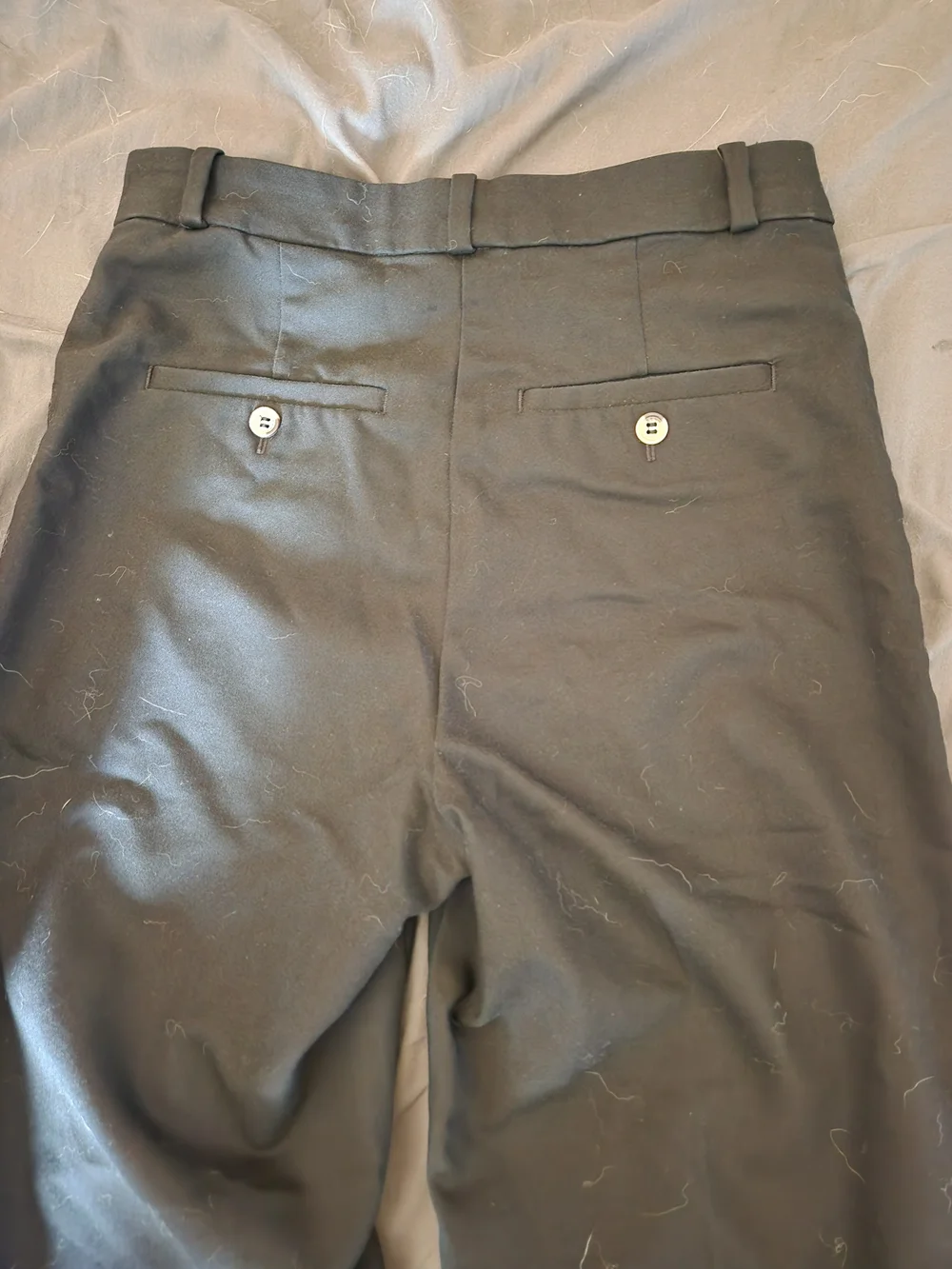 H&M Womens Black Straight Trousers